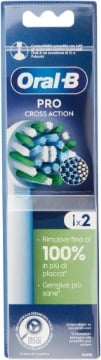 ORAL B PRO CROSS ACTION RIMUOVE FINO AL 100% IN PIÙ DI PLACCA E GENGIVE PIÙ SANE X2 OKX
