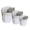 MAURY'S STYLE PORTABIANCHERIA IN SET 3 PZ DI COLORE BIANCO 