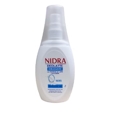 NIDRA DEOLATTE DEODORANTE VAPO NO GAS IDRATANTE CON PROTEZIONE DEL LATTE E GLICERINA 0% ALCOOL 75 ML OKX