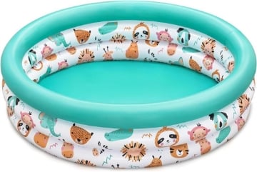 BESTWAY PISCINETTA AMICI SAFARI CON 1 TOPPA DI RIPARAZIONE PER BAMBINI DAI 2 ANNI + 102XH25 CM OKX