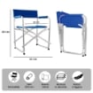 MAURY'S SEDIA REGISTA IN ALLUMINIO IN COLORAZIONE BLU GAMBE IN ALLUMINIO RESISTENTE 55X50X80 CM RICHIUDIBILE E LEGGERA
