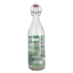 BOTTIGLIA SEASON IN VETRO CON FANTASIA E SCRITTA HOME IN COLORAZIONE VERDE 1LT OKX