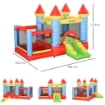CASTELLO GONFIABILE GIGANTE PER BAMBINI CON SCIVOLO PISCINA E CANESTRO