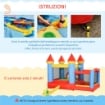 CASTELLO GONFIABILE GIGANTE PER BAMBINI CON SCIVOLO PISCINA E CANESTRO