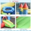 CASTELLO GONFIABILE GIGANTE PER BAMBINI CON SCIVOLO PISCINA E CANESTRO