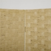 PARAVENTO PIEGHEVOLE  DA INTERNO A 4 ANTE IN LEGNO E BAMBÙ H 170 CM MARRONE