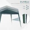 GAZEBO PIEGHEVOLE DA GIARDINO 3 X 3 M ACCIAIO E POLIESTERE VERDE