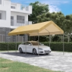 GAZEBO TENDONE DA GIARDINO AD ALTEZZA REGOLABILE IN ACCIAIO 600X295X265-310 CM BEIGE