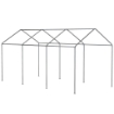 GAZEBO TENDONE DA GIARDINO AD ALTEZZA REGOLABILE IN ACCIAIO 600X295X265-310 CM BEIGE