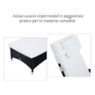 SET 2 SDRAIO LETTINO PRENDISOLE IN RATTAN CON MATERASSINO IMBOTTITO E TAVOLINO NERO