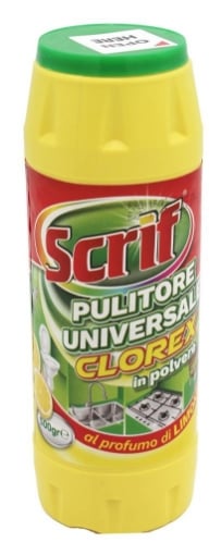 SCRIF DETERGENTE UNIVERSALE IN POLVERE FORMATO AL PROFUMO DI LIMONE DA 500 GR 