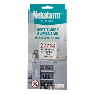 NEKATARM DISPENSA ANTI-TERME EFFICACE FINO A 3 MESI 2 TRAPPOLE PROTEGGI ALIMENTI E DISPENSA OKX