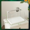 ACQUARIO IN VETRO CON LUCI LED DA 20L FILTRO E POMPA D'ACQUA 38X26X27 CM BIANCO