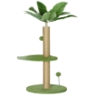 ALBERO PER GATTI CON PALO TIRAGRAFFI PIATTAFORME E PALLINE IN PELUCHE E TRUCIOLATO Ï40X83 CM VERDE