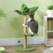 ALBERO PER GATTI CON PALO TIRAGRAFFI PIATTAFORME E PALLINE IN PELUCHE E TRUCIOLATO Ï40X83 CM VERDE