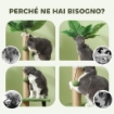 ALBERO PER GATTI CON PALO TIRAGRAFFI PIATTAFORME E PALLINE IN PELUCHE E TRUCIOLATO Ï40X83 CM VERDE