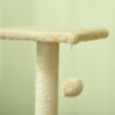 ALBERO PER GATTI A 3 LIVELLI CON TIRAGRAFFI PELUCHE E SISAL 40X35X72 CM CREMA