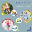 ALTALENA BAMBINI 3 IN 1 DA INTERNO ED ESTERNO, CORDA REGOLABILE E CINTURA DI SICUREZZA ETÀ 9-36 MESI BLU