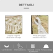 AMACA DA GIARDINO SOSPESA IN TELA CON FRANGE STILE BOHO 288X150 CM CAPACITÀ 120 KG CREMA