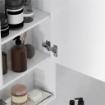 ARMADIETTO BAGNO CON SPECCHIO RIPIANI E SCAFFALE REGOLABILE MONTAGGIO A PARETE 60X15X76CM BIANCO