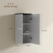 ARMADIETTO BAGNO DA PARETE CON 3 RIPIANI E MENSOLE REGOLABILI 30X32X73 CM BIANCO