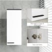 ARMADIETTO BAGNO DA PARETE CON 3 RIPIANI E MENSOLE REGOLABILI 30X32X73 CM BIANCO