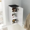 ARMADIETTO BAGNO DA PARETE CON 3 RIPIANI E MENSOLE REGOLABILI 30X32X73 CM BIANCO