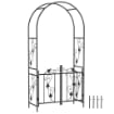 ARCO DA GIARDINO CON CANCELLO TRALICCIO PER PIANTE RAMPICANTI IN METALLO 2.2X1 MT NERO