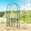 ARCO DA GIARDINO CON CANCELLO TRALICCIO PER PIANTE RAMPICANTI IN METALLO 2.2X1 MT NERO