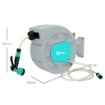 AVVOLGITUBO AUTOMATICO A PARETE E PORTATILE LUNGHEZZA 25+2 MT SISTEMA DI BLOCCO E 7 GETTI GRIGIO