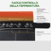 BARBECUE A GAS A 5 FORNELLI CON RIPIANI LATERALI E ARMADIETTO IN ACCIAIO E PP 125X51X100 CM NERO