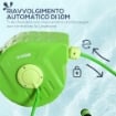 AVVOLGITUBO A PARETE BLOCCABILE E RETRAIBILE IN PLASTICA CON ROTAZIONE 180° 35.5X11.5X27.5 CM VERDE