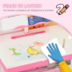 BANCO SCUOLA CON SEDIA AD ALTEZZA REGOLABILE PER BAMBINI 6-12 ANNI ACCIAIO E MDF ROSA