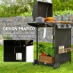 BARBECUE A GAS CON 3 BRUCIATORI INDIPENDENTI E COPERCHIO CON TERMOMETRO 108X54X97 CM NERO