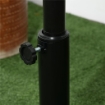 BASE PER OMBRELLONE ROTONDA EFFETTO RATTAN DA 12.5 KG SUPPORTO PER PALI DA 38MM E 48MM 44.5 CM NERO