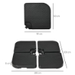BASAMENTO PER OMBRELLONE SET 4 PEZZI IMPILABILI CON MANIGLIE INTEGRATE IN HDPE 99.7X99.7X8.3 CM NERO