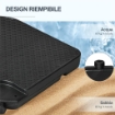 BASAMENTO PER OMBRELLONE SET 4 PEZZI IMPILABILI CON MANIGLIE INTEGRATE IN HDPE 99.7X99.7X8.3 CM NERO