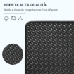 BASAMENTO PER OMBRELLONE SET 4 PEZZI IMPILABILI CON MANIGLIE INTEGRATE IN HDPE 99.7X99.7X8.3 CM NERO