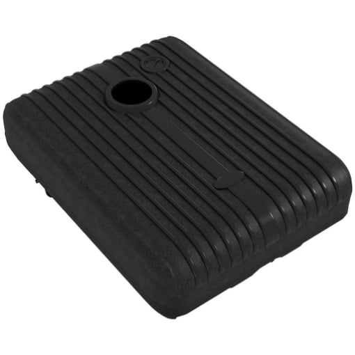 BASE OMBRELLONE GIARDINO RIEMPIBILE CON ACQUA E SABBIA 70-90 KG RUOTE E MANIGLIA IN HDPE 80X60 CM NERO