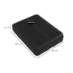 BASE OMBRELLONE GIARDINO RIEMPIBILE CON ACQUA E SABBIA 70-90 KG RUOTE E MANIGLIA IN HDPE 80X60 CM NERO