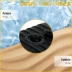 BASE OMBRELLONE GIARDINO RIEMPIBILE CON ACQUA E SABBIA 70-90 KG RUOTE E MANIGLIA IN HDPE 80X60 CM NERO
