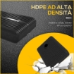 BASE OMBRELLONE GIARDINO RIEMPIBILE CON ACQUA E SABBIA 70-90 KG RUOTE E MANIGLIA IN HDPE 80X60 CM NERO