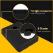 BASE OMBRELLONE GIARDINO RIEMPIBILE CON ACQUA E SABBIA 70-90 KG RUOTE E MANIGLIA IN HDPE 80X60 CM NERO