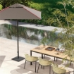 BASE PER OMBRELLONE QUADRATA DA 14.5 KG CON MANOVELLA IN HDPE E CEMENTO 44X44X30 CM NERO