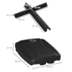BASE PER OMBRELLONE A BRACCIO RIEMPIBILE FINO A 75 KG CON BASE A T INCLUSA 80X60X17 CM NERO