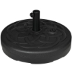 BASE PER OMBRELLONE ROTONDA IN PLASTICA RIEMPIBILE CON ACQUA E SABBIA PER PALI DA 38-48 MM Ø56 CM NERO