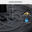 BASE PER OMBRELLONE ROTONDA IN PLASTICA RIEMPIBILE CON ACQUA E SABBIA PER PALI DA 38-48 MM Ø56 CM NERO