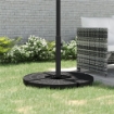 BASE PER OMBRELLONE A CROCE IN ACCIAIO CON VITE LATERALE 100X100X75 CM NERO