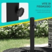 BASE PER OMBRELLONE A CROCE IN ACCIAIO CON VITE LATERALE 100X100X75 CM NERO