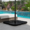 BASE PER OMBRELLONE A CROCE IN ACCIAIO CON VITE LATERALE 100X100X75 CM NERO